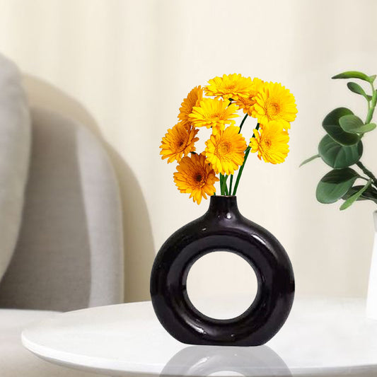 Donut-vase-6-inch-black-Lasaki-4